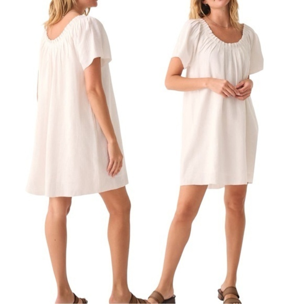 NWT Faherty Annabelle Embroidered Organic Cotton Blend Minidress size Small